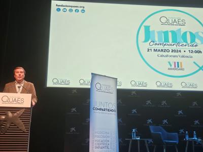 Gómez destaca el impulso a la investigación y la transferencia de conocimiento a los pacientes de la fundación QUAES en su octavo aniversario